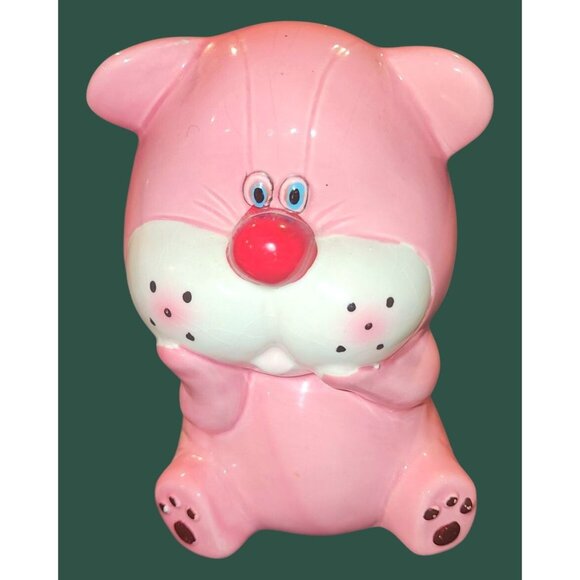 Teleflora Pink Ceramic Pig Planter - Picture 1 of 7